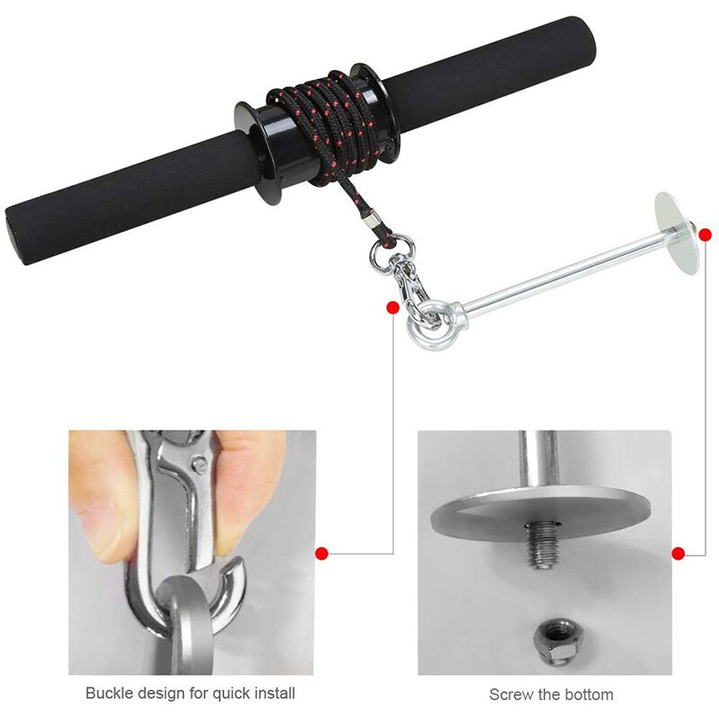 Wrist Roller Exerciser Trainer Forearm Strength Exerciser Roller Forearm Weights Grip Workout for Fitness