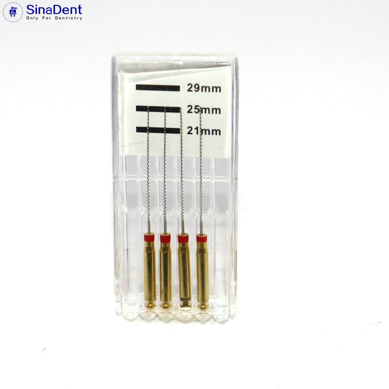 Lentulo-limas endodoncia surtidas para instrumentos dentales, 1 paquete de portadores de pasta, relleno de raíz, 29mm 25mm, espiral de canal