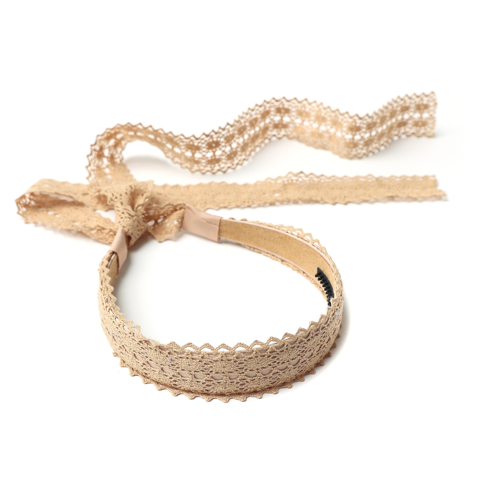 Hårbånd i bomuldsblonder, farverigt, elegant hårsløjfe, hårtilbehør, hårpandebånd med krøllet hår: Sort grøn