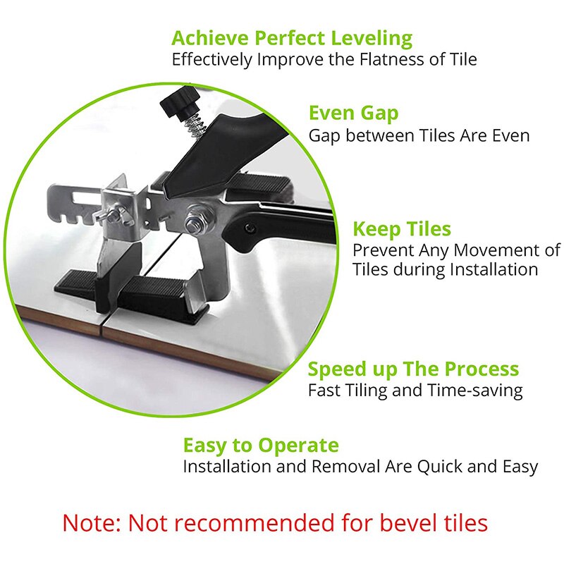 Floor Walls Plastic Tiles Level Wedge Spacers Tile... Grandado