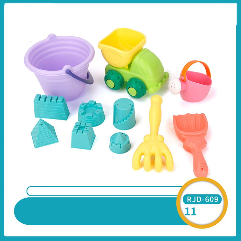 11 stks/set Kinderen Zomer Strand Emmer Speelgoed Set Soft Play Zand Zandloper Schop Bad Speelgoed