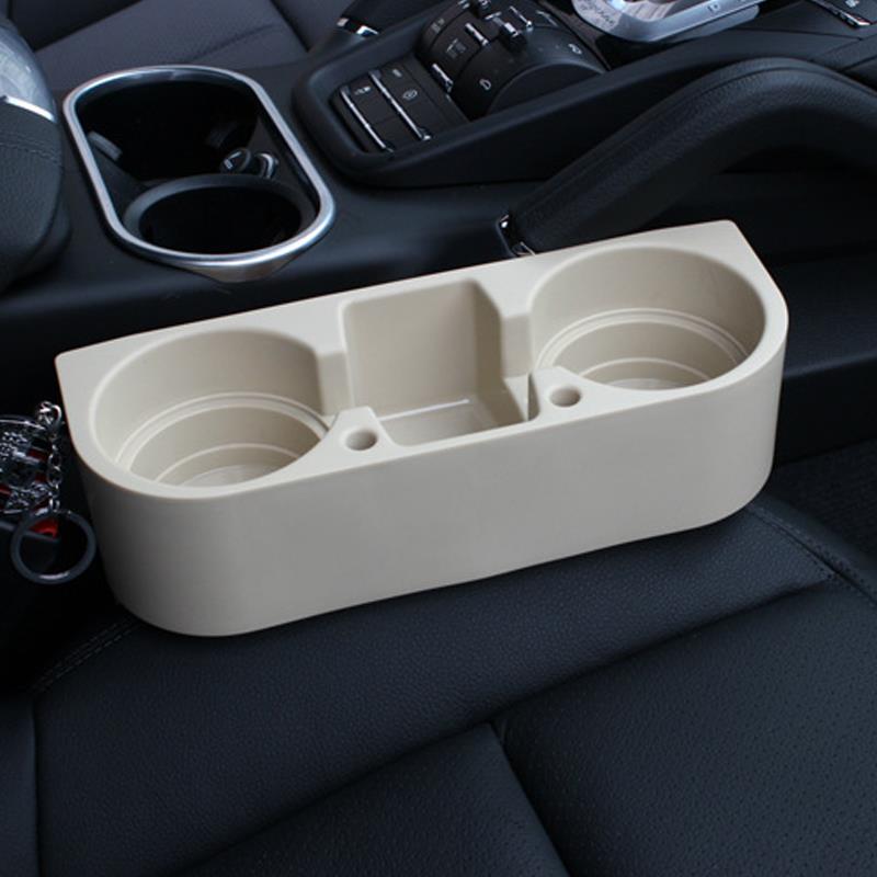Auto Truck Car Seat Drink Cup Holder Valet Beverage Can Bottle Food Mount Stand Box Multifunction Vehicle Storage Tool 2 color: Beige