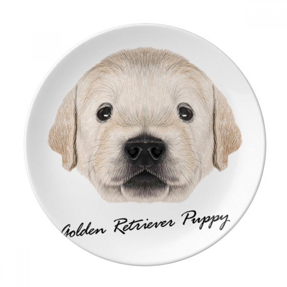 Assiette à Dessert animaux Golden Retriever | Assiette à Dessert décorative en porcelaine de 8 pouces pour le dîner à la maison