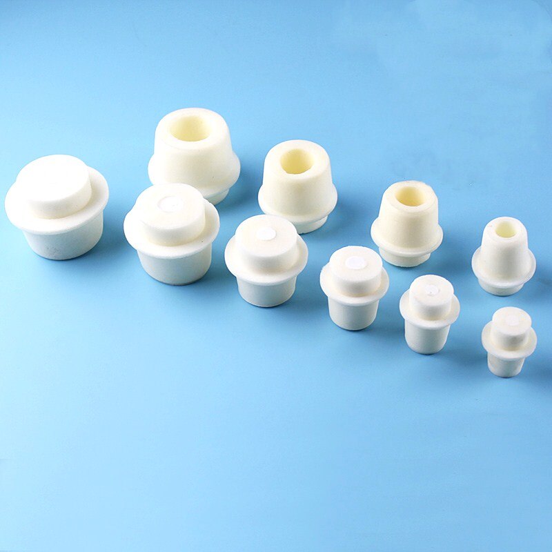 Conical flask silicone stopper 21-25mm, Erlenmeyer flask plug with sand core for 100ml Triangle bottle silicone foam lid 10pcs