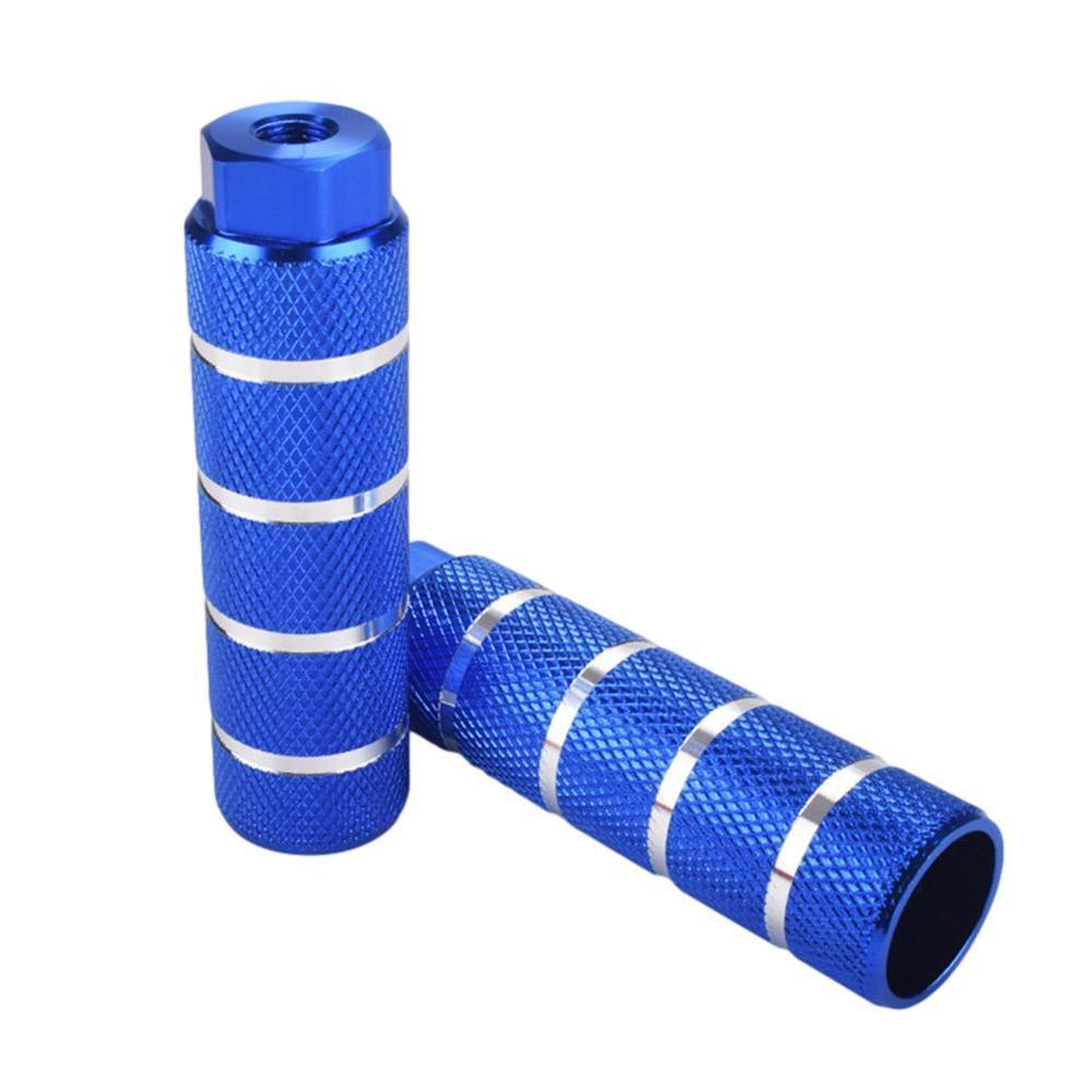 1Pair MTB BMX Bike Alloy Foot Stunt Pegs Footrest Lever Cylinder Grip Fit Axle 3/8&#39;&#39; Z2O3: Blue