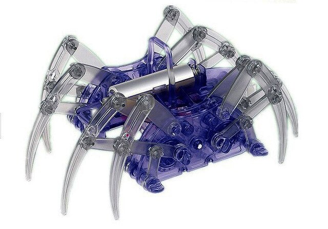 DIY Spider Robot Scientific Experiment Animal Toys Electric Toy Educational Assembles Kits For Kids Children