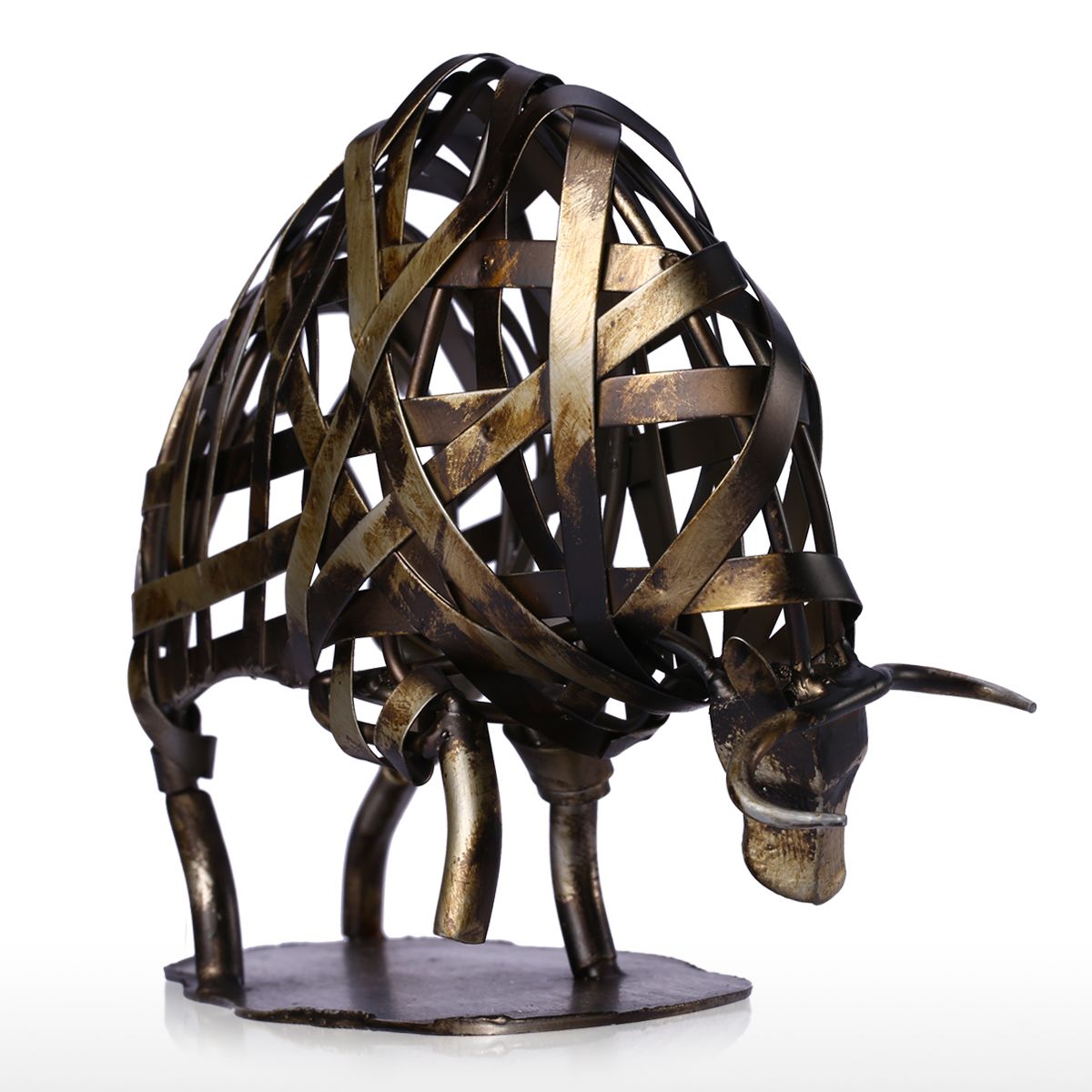 TOOARTS – Sculpture en métal, modèle de girafe tressée, respectueux de l&#39;environnement, Articles de décoration pour la maison, artisanat, bon
