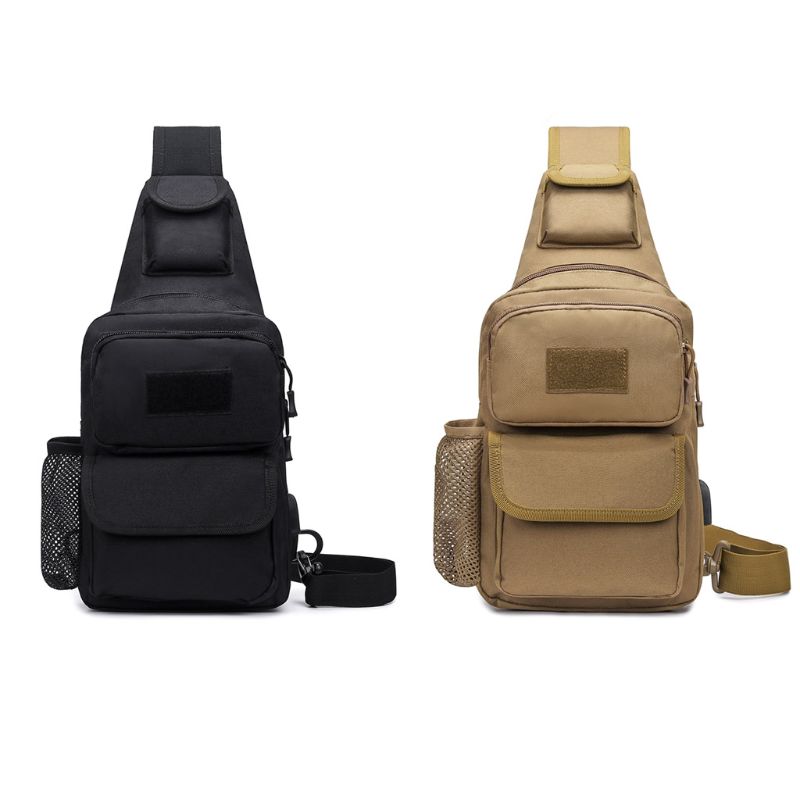 Heren schoudertas nylon borst schouder crossbody multifunctionele anti-diefstal outdoor sporttas