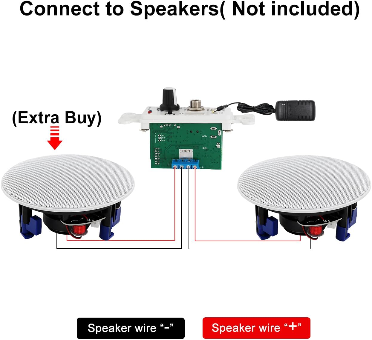 Herdio 100 watts max na parede amplificador de controle áudio receptor 2 canais placa parede com microfone usb entrada aux para casa