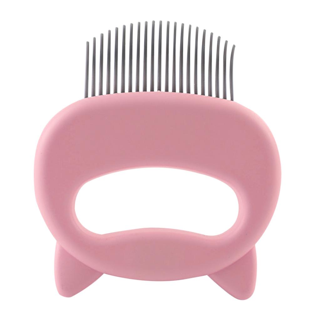 Dog Cat Combs Hair Remover Brush Pet Grooming Tools Dog Massage Comb Brush Remove Loose Hairs Pet Cat Supplies: Pink