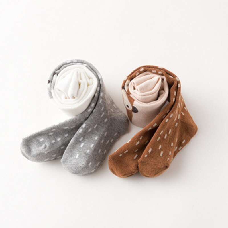 Bas en coton imprimé en renard | Collants mignons pour bébés, bas de dessin animé pour enfants, bas en coton tendance pour filles