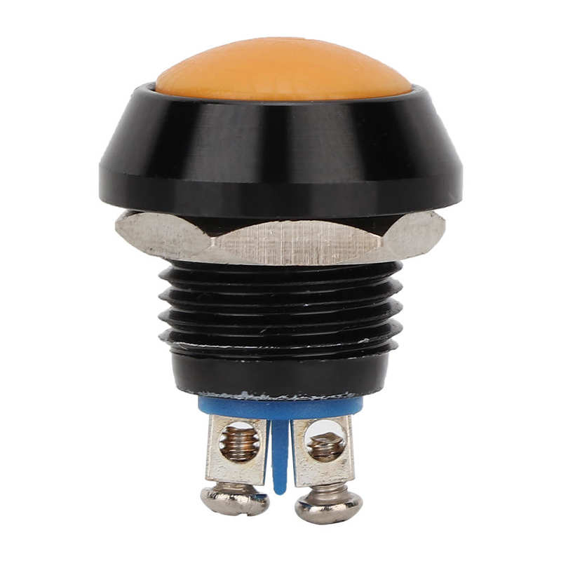 Push Button Switch Waterproof Metal Momentary Push Button Switch Self Reset Switch Yellow Momentary Push Button Switch