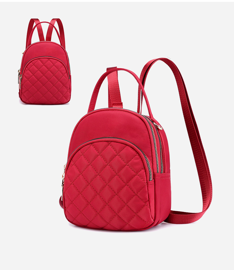 Chuwanglin mini zaino casuale zaino carino nylon donna zaini impermeabili multifunzione zaini scolastici mochila F5017: Rosso