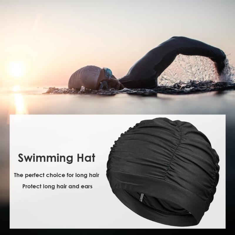 Duurzaam Zwemmen Hoed Multifunctionele Dames Badmuts Lang Haar Badmuts Elastische Draperen Badmuts Voor Zwemmen Zwembad