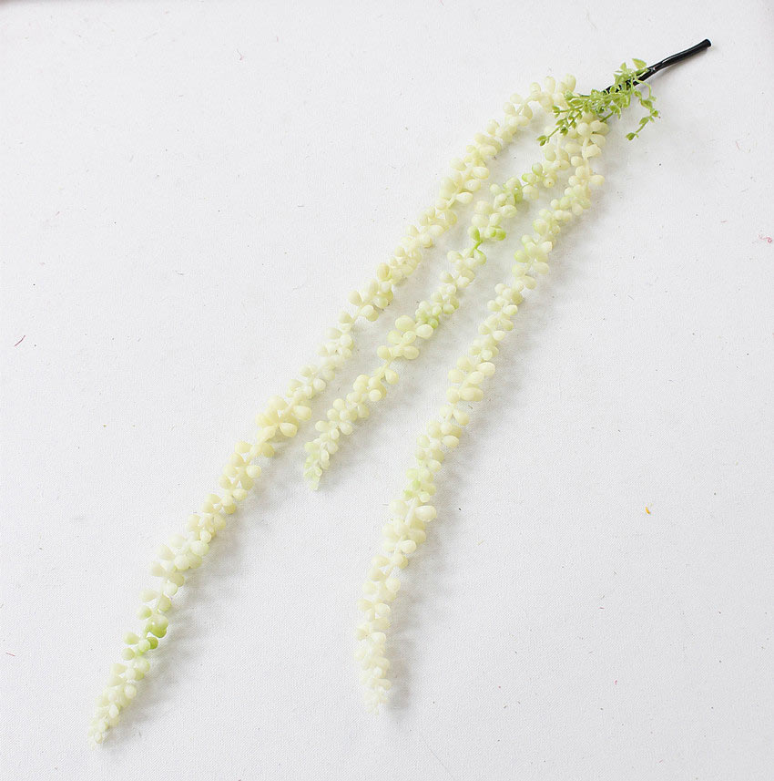 Kunstig blomst elsker tårer sukkulenter perler kjøttfulle grønne vintreet plast planter vegghengende råtnende hage hjem hotellinnredning: Hva 72cm