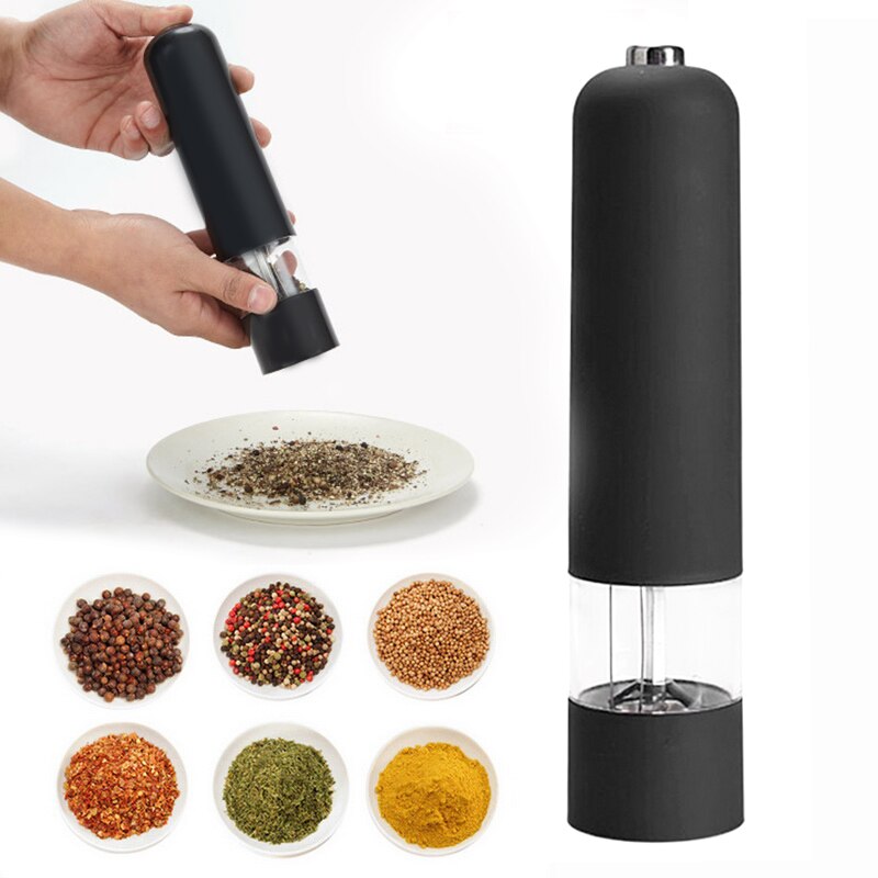 Automatic Electric Mill Pepper And Salt Grinder Led Light Peper Spice Grain Mills Porcelain Grinding Core Mill Kitchen Tools