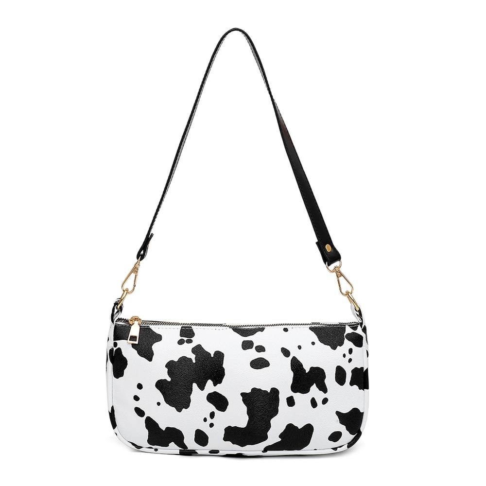 Vache lait modèle femmes sac à main classique Texture créative délicate Chic femme PU sous les bras épaule fourre-tout sacs: type 1 B