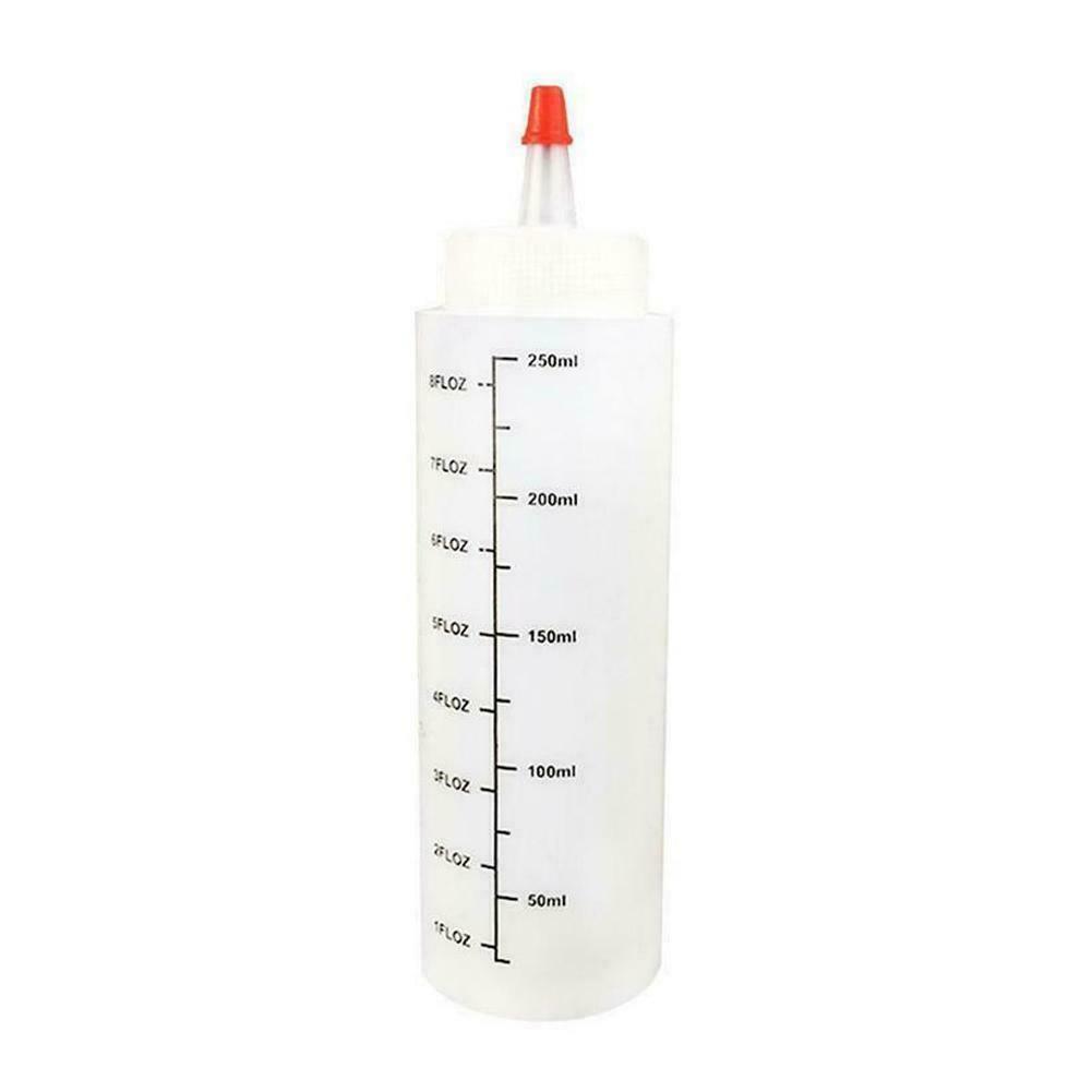 250ml Plastic Needle-nosed Bottle Measuring Squeeze Bottle Restaurant Sauce Ketchup Salad Bottle