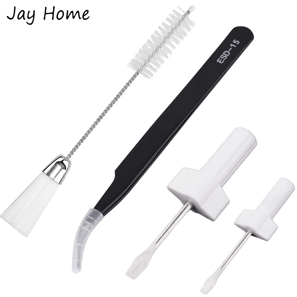 4Pcs Sewing Machine Repair Tool Kit Screwdriver Metal Tweezer Double Headed Cleaning Brush Household Sewing Machine Accessories