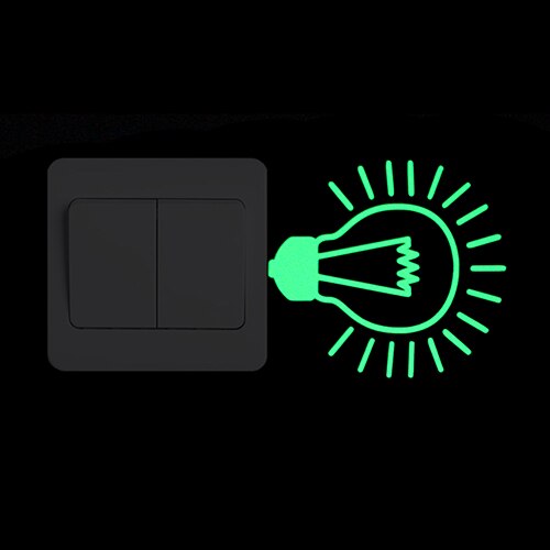 Light Bulb Luminous Switch Sticker Novelty Cartoon Glowing Wall Sticker for Home Decoration Baby Nursery Room DIY Decor Stickers: YG