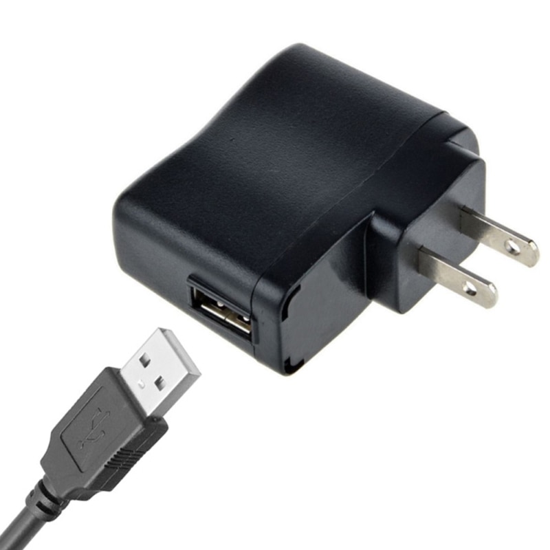 Black Usb Charging Head 5v500ma Usb Adapter Usb Charger Head Charger With Charging Phone Light O4I7
