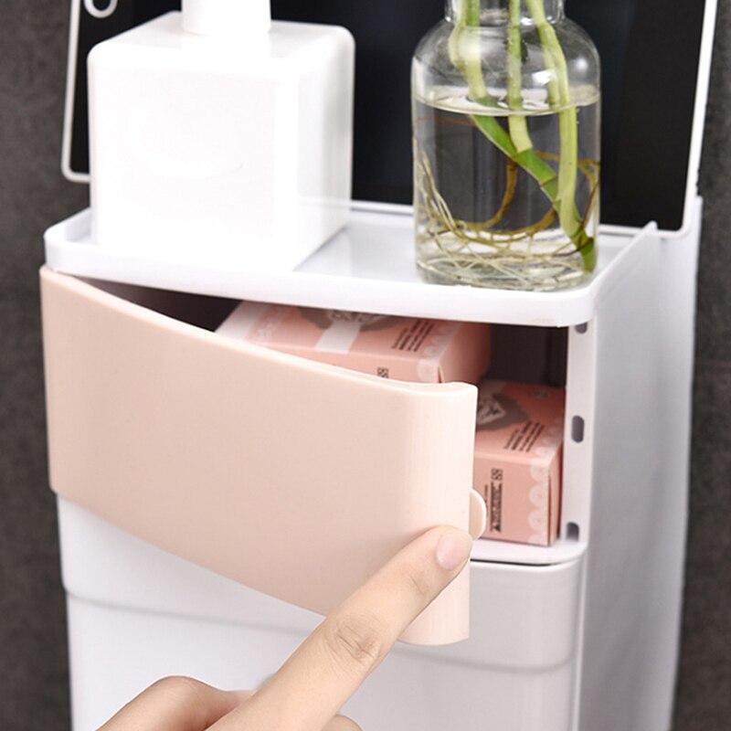 Porte-papier hygiénique étanche en plastique porte-serviettes en papier mural salle de bain étagère boîte de rangement Portable porte-rouleau de toilette