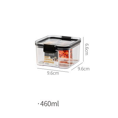 Set food storage container plastic kitchen refrigerator noodle box multi-grain storage transparent sealed storage containers: 460 ML