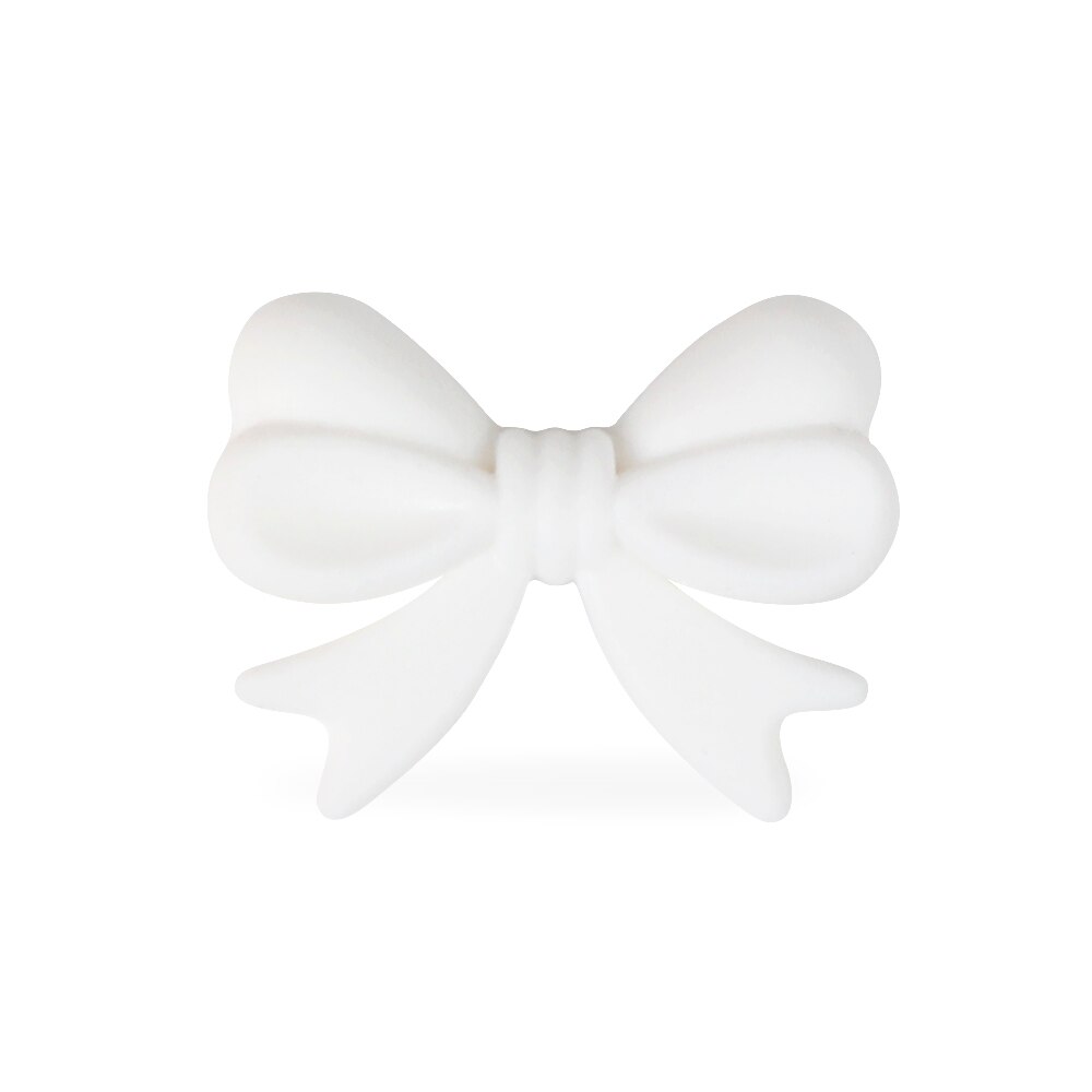 *20 st tecknade silikonpärlor bpa gratis fluga barnmatskvalitet tandningshalsband diy bowknot tuggbar barnbarns tandning: F001