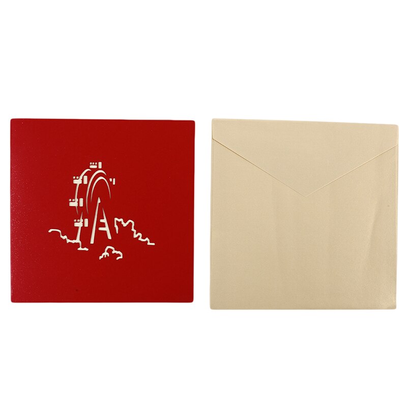 3D Card Ferris Wheel Paper Cutting Greeting Card Pop-up Card Papercraft Festival Birthday Christmas