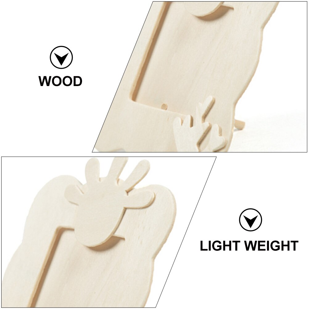 8pcs Child DIY Wooden Photo Frame DIY Graffiti Picture Display Frame Kid
