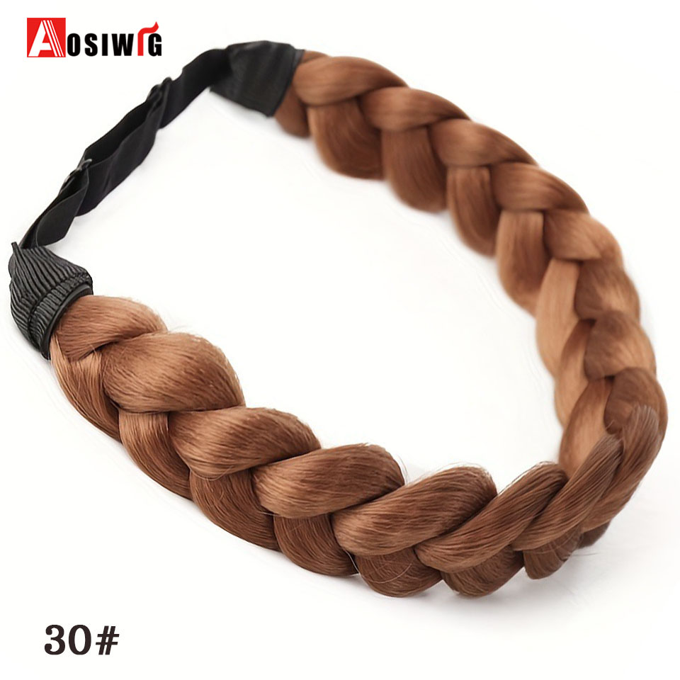 Accesorios para el cabello de para mujeres y niñas, peluca sintética, bandas para el cabello, diadema Vintage, trenzas, diademas, accesorios para peluca de cabello: T1B / 4 / 30