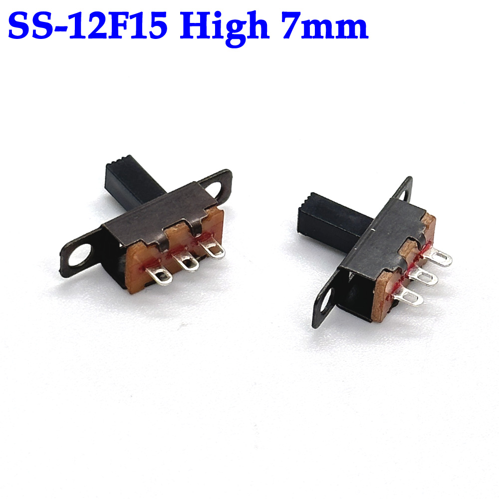 Slide Switch 2 Position 6 Pins With Fixed Hole Handle High 5mm 7mm DPDT 2P2T SS-22F25 SS-22F15 Toggle Switch DC 12V: S / Pink