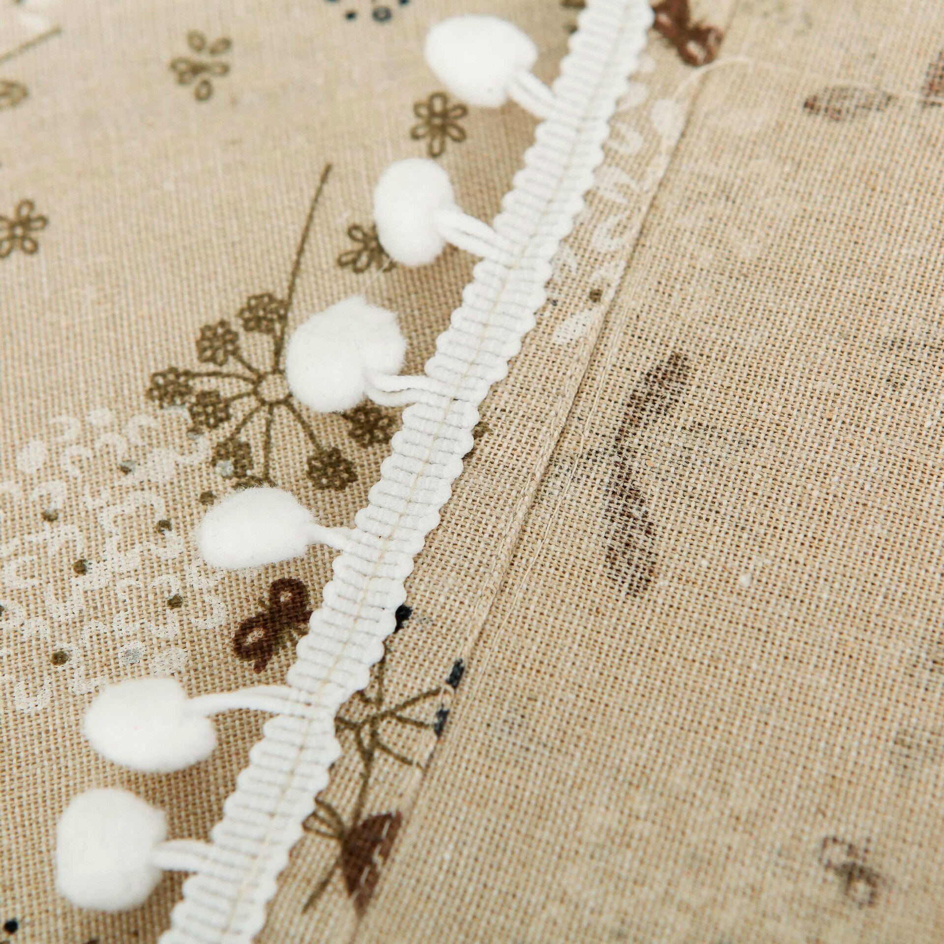 30x90cm floral microwave oven dust cover double pockets cotton linen cover for cabinet absorbent oil-proof microwave oven case
