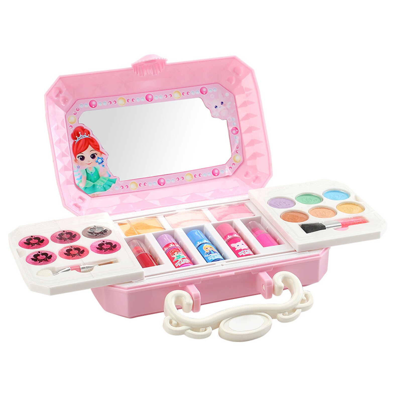 Kinderen Meisjes Wasbare Multi-layer Cosmetische Mini Box Makeup Case Spelen Speelgoed