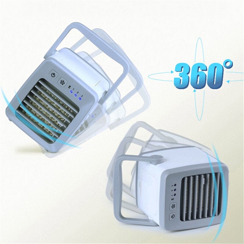 Portable Air Cooler Fan Rechargeable USB Low Noise Mini Spray Refrigeration Air Conditione for Home Living Room Office Desk
