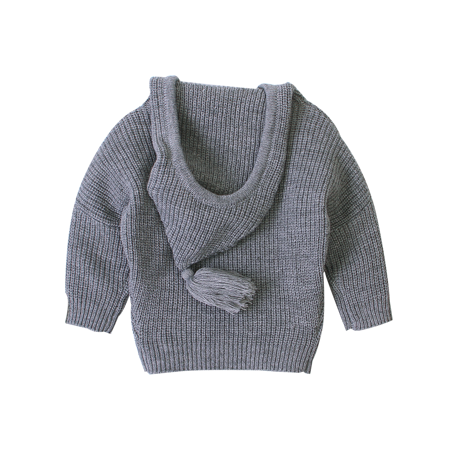 Herbst Herbst Winter Neugeborenen Kleinkind Baby Mädchen Stricken Mit Kapuze Warme Pullover Top Bowknot Feste Kleidung