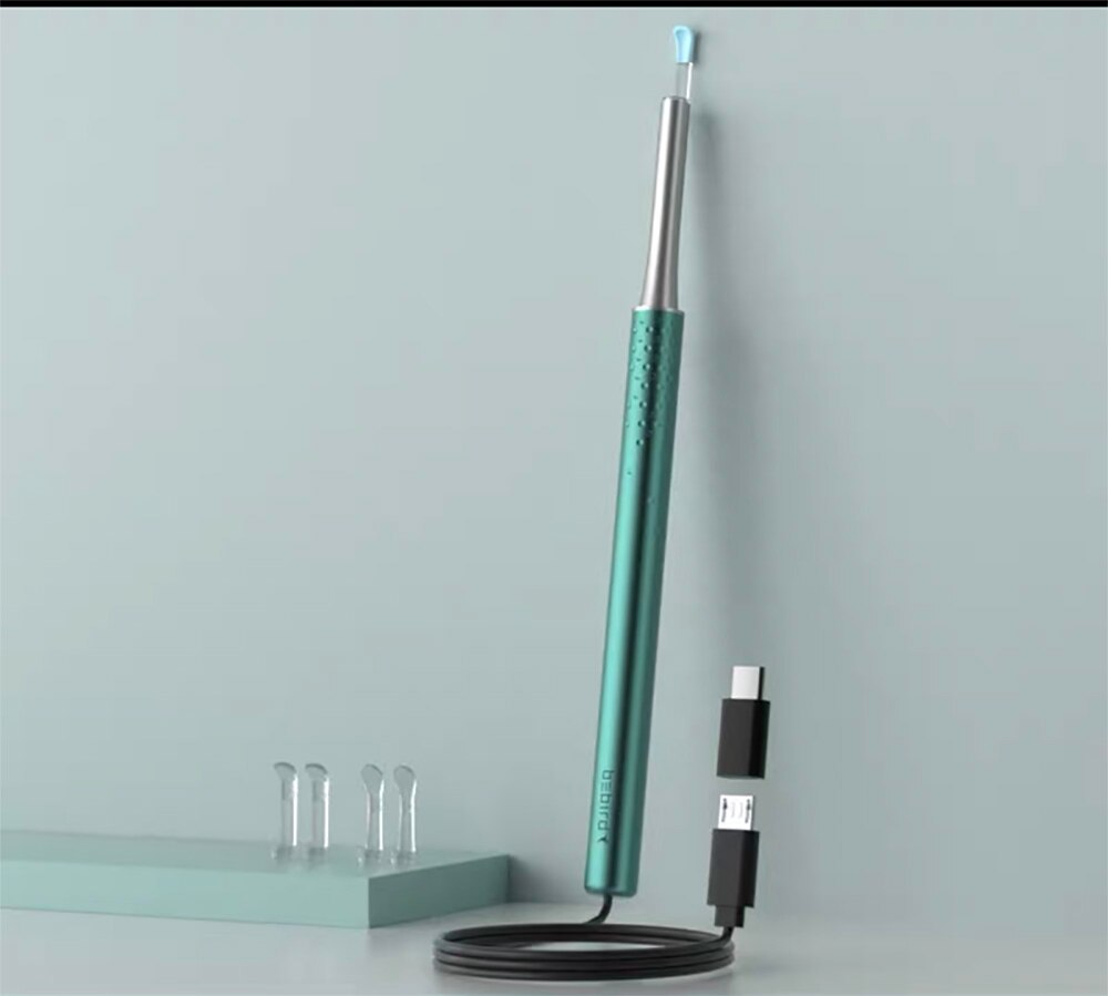 Xiaomi bebird  k10 smart visuell öronsticka 17 i 1 300w högprecisionsendoskop 350 mah med magnetiskt laddad bas  m9 x7 pro: Cyan