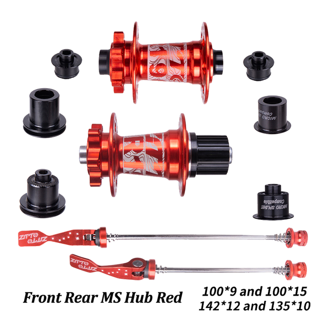 ZTTO Mountain Bike 32 Holes Disc Brake Hub DR190 54T Ratchet Bearings Thru Axle Quick Release HG XD MS Front Rear 15x100 12x142