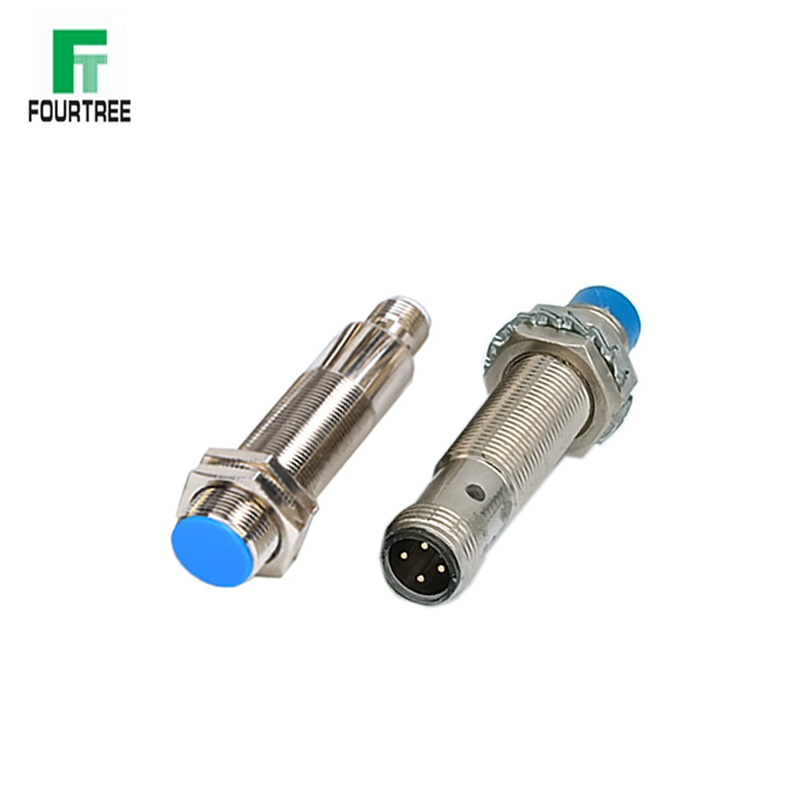 M12 Plug-in Proximity Sensor Metal Inductive Approach Switch With Air Plug Detect Distance 2mm 4mm PNP/NPN NO NC 4 Cores