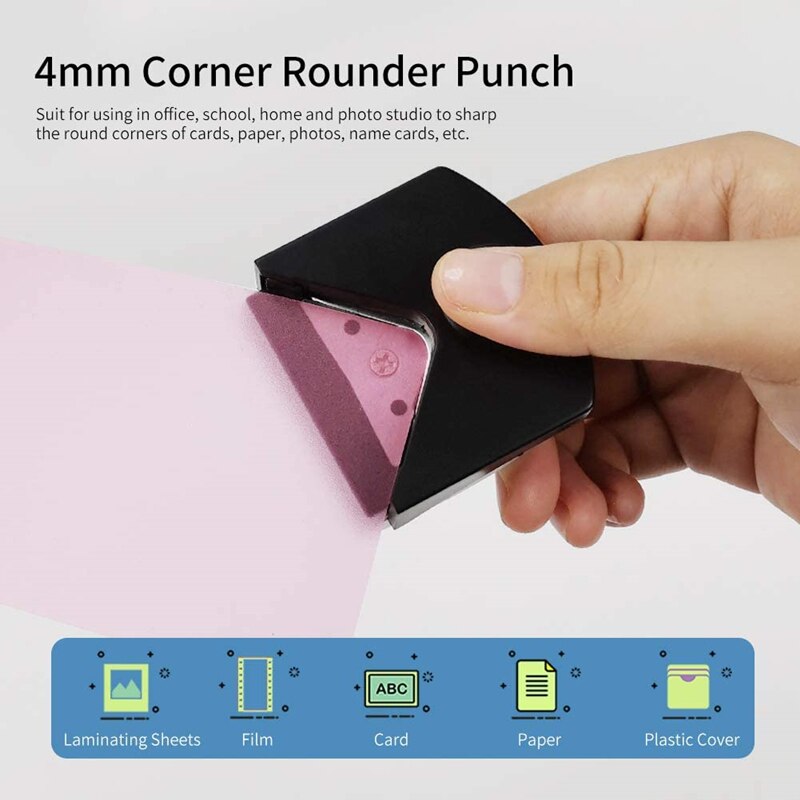 Corner Rounder Punch, Laminator Machine Pouch Cutter Accessories, 4mm Corner Cutter Tool