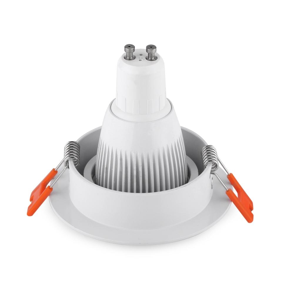 2 stuks Led Downlight Frame Gu10 Mr16 Halogeen Led Spot Verlichtingsarmaturen Wit Zwart Zilver Voor Thuis