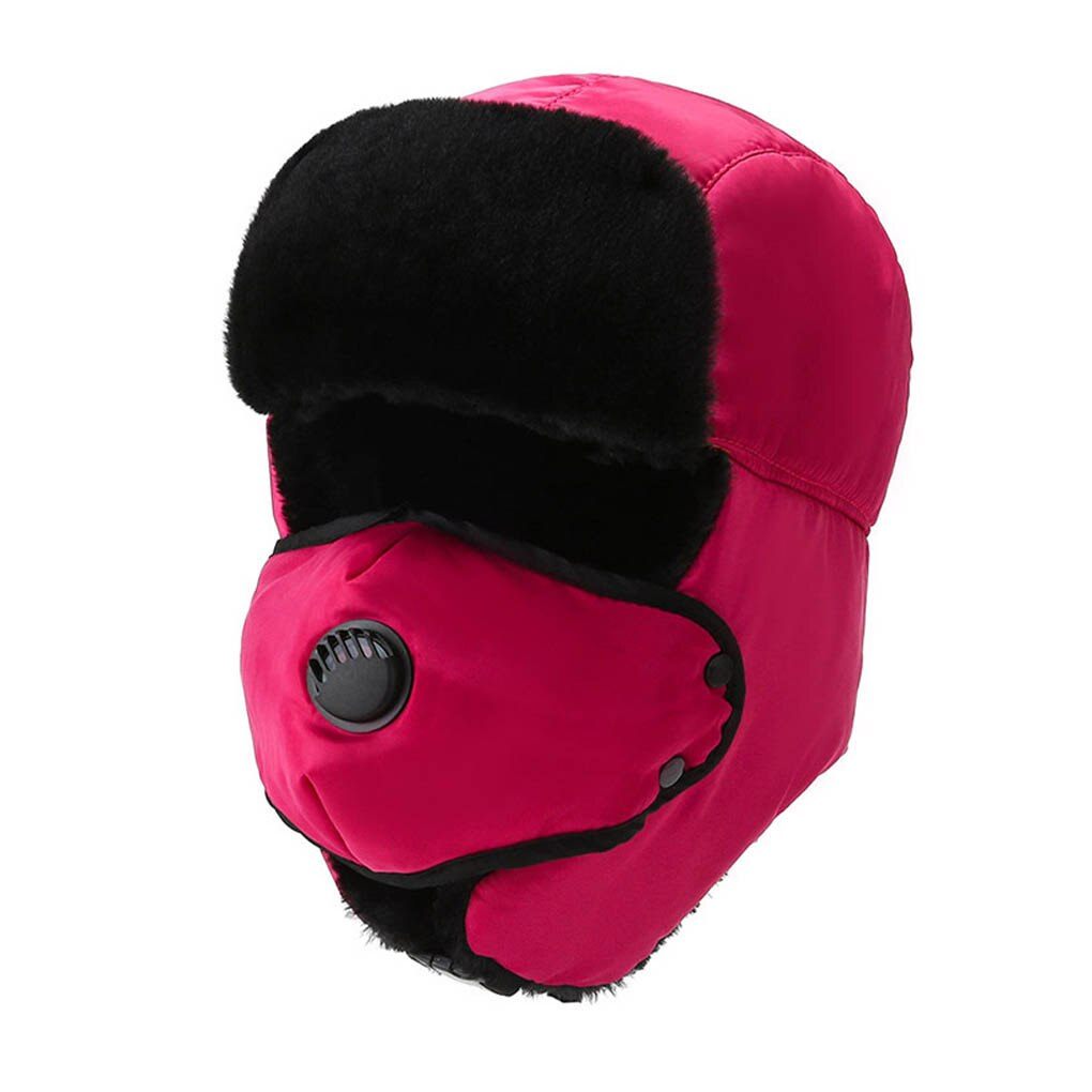 Winter Fluff Cap Outdoor Sports Cap Windproof Warm-Keeping Hat Skiing Hiking Northern Europe Winter Face Cover With Ventilation: As Shown3