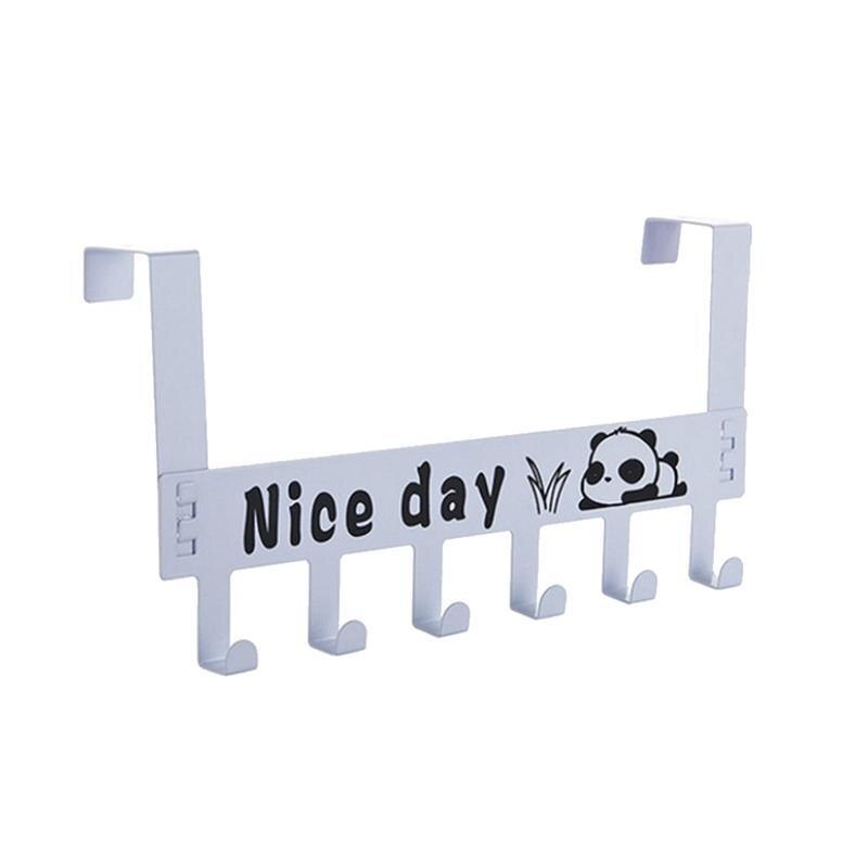 Ounona over de deurhaak kapstokhaak deuropbergrek met 6 haken houder thuisorganizer voor handdoektashaken: Wit