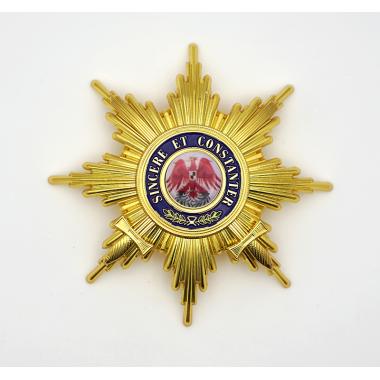 EMD Gran Cruz de la Orden del Águila Roja con espada estrella del pecho @