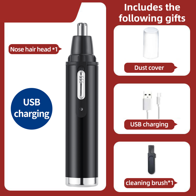 Electric Nose Hair Clipper Rechargeable Multi-kinetic Shaving Two-in-one Unisex Fully Automatic Washable Trimmer: Pink