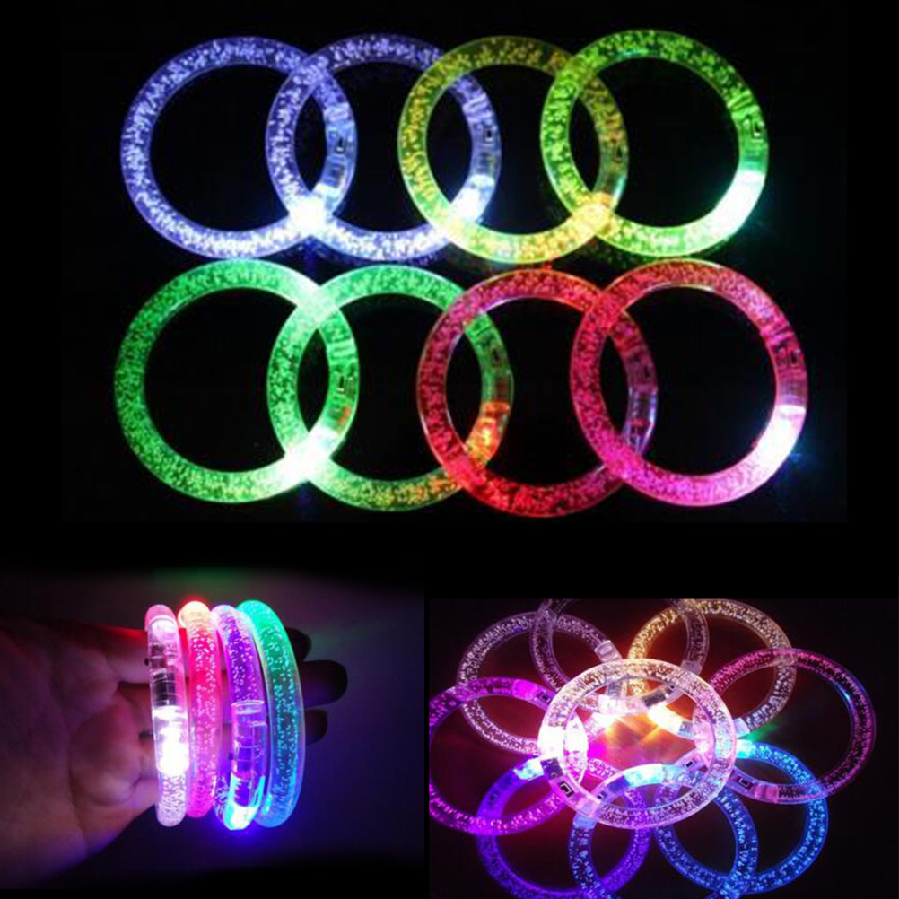 3 Teile/los bunte wechsel LED Armbinde leuchten Armbinde blinken Acryl glühend Armbinde spielzeug Party dekoration lieferungen
