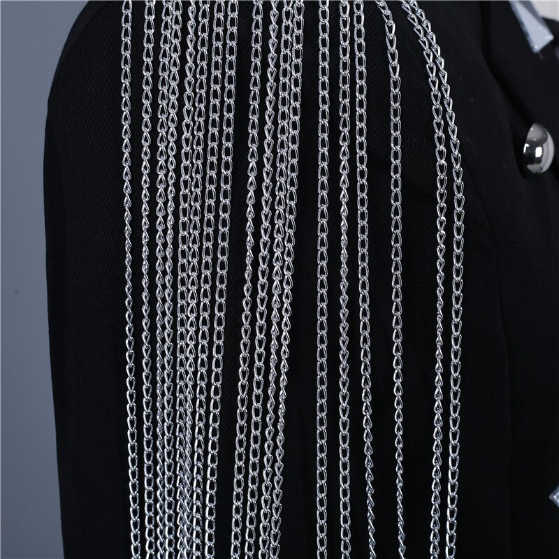 Veste de costume et Blazer de luxe pour homme, brillante, décontractée, noire, avec perles de cristal, en Stock,