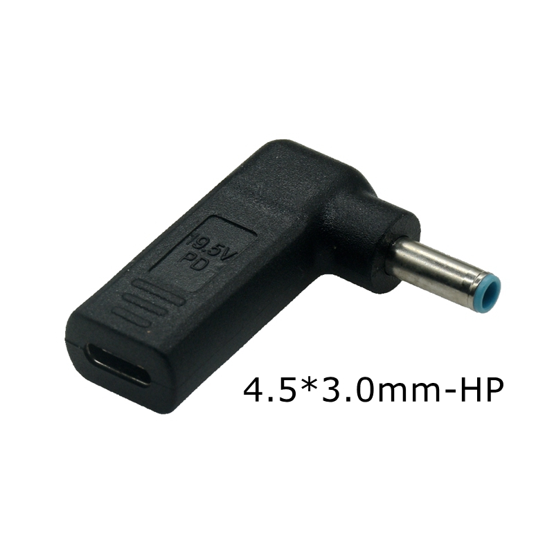Pd Spoof Adapter Plug Converter Usb Type C Vrouw Naar 7.4X5.0Mm 4.5X3.0Mm 5.5X2.5Mm Mannelijke Laptop Dc Uitgang Jack Connector: Black