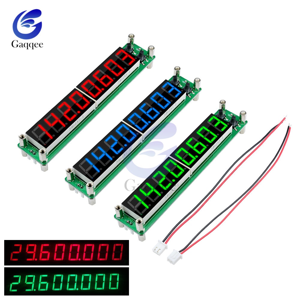 0.1 to 60MHz 20MHz to 2400MHZ 2.4GHz RF Signal Frequency Counter Cymometer Tester 0.56 inch 8 LED Digital blue green red
