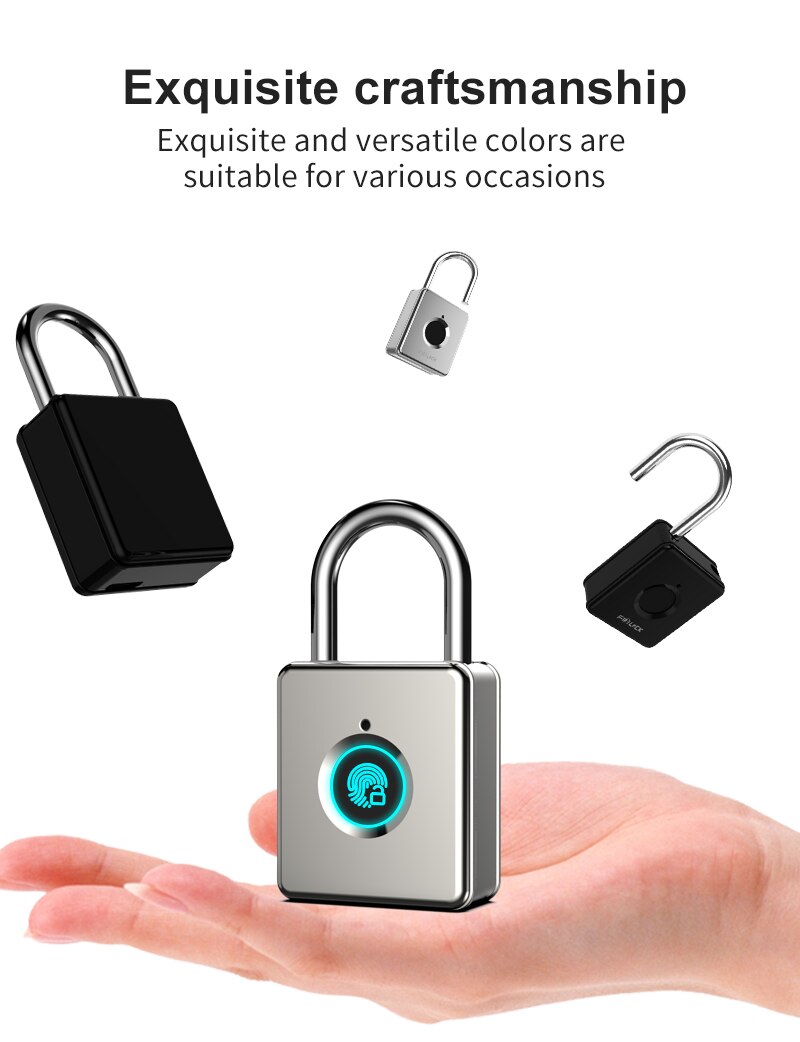 Smart Lock Keyless Fingerprint Lock Anti-Theft Security Padlock Door Luggage Case Bag Lock cerradura inteligente